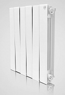 Биметаллический дизайн радиатор Royal Thermo PianoForte 500 Bianco Traffico (белый) - 6 секций, боковое подключение 