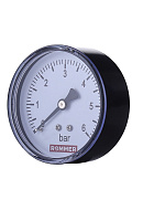 Манометр аксиальный Rommer RIM-0009-631008, диаметр 63 мм, 10 бар, 80 °С, 1/4" 