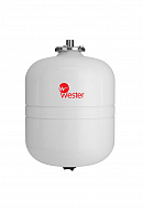 Расширительный бак для ГВС и гелиосистем Wester WDV18P, 18 л, белый, вертикальный, подвесной, нержавеющий фланец 