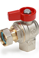 Кран шаровый угловой Giacomini R781PX013 1/2" ВР-НГ, полнопроходной, ручка-флажок 