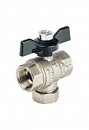 Кран шаровой Stout с фильтром 1/2" (ручка-бабочка) 