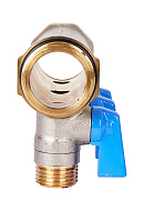 Коллектор Stout с шаровыми кранами SMB 6211 1", 3 отвода 1/2" (синие ручки) 