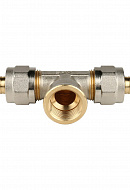 Тройник с внутренней резьбой Stout SFS-0012-001216 1/2"х16, никелированный, компрессионный 