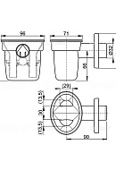 Воронка для сбора конденсата Alcaplast AKS1Z, с шариком для сбрасываемого конденсата 