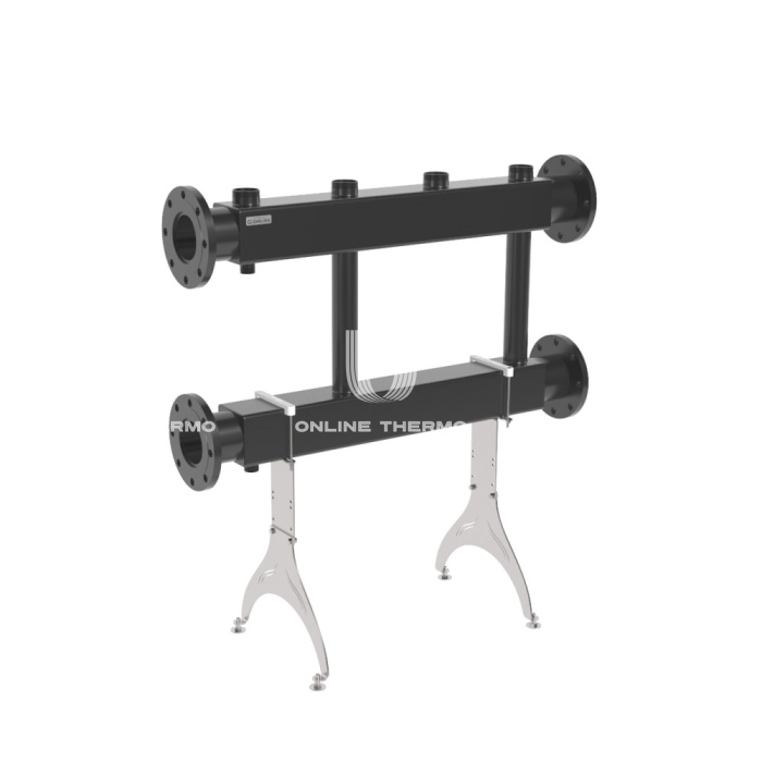 Модульный распределительный коллектор Gidruss (Гидрусс) MK-1000-2x50 DN100, фланец, до 1000 кВт, конструкционная сталь 