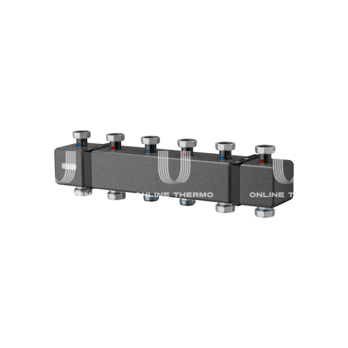 Распределительный коллектор Varmega V-Flow VMPG05-000005, до 5 контуров, сталь, с термоизоляцией 
