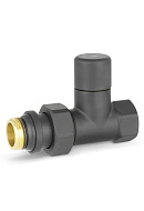 Радиаторный клапан ручной регулировки Varmega VMDV02-210404, 1/2" ВР-НР, прямой, черный 