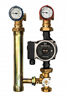 Насосная группа Stout SDG-0003-002502 DN 25 (1") с приводным смесителем и насосом Grundfos UPSO 25-65, подача справа 
