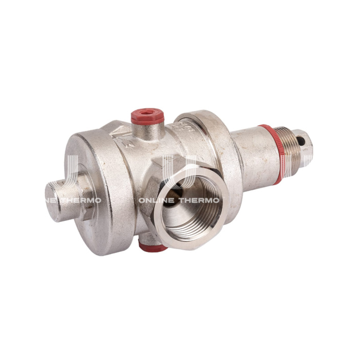 Редуктор давления Rommer RVS-0008-000040, 1 1/2", PN25, поршневой, с присоединением к манометру 