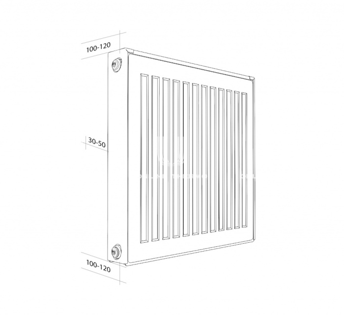 Стальной панельный радиатор Royal Thermo Compact 22/300/1000, боковое подключение 