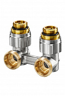 Узел нижнего подключения Oventrop 1015884, 1/2"х3/4"ЕК НР-НР, Multiflex F, угловой, с подключением ЕК 