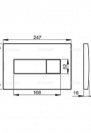 *Кнопка смыва AlcaPlast M370, белая 