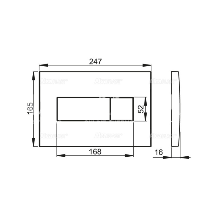 *Кнопка смыва AlcaPlast M370, белая 