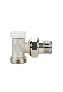 Запорный радиаторный клапан (вентиль) ручной регулировки Varmega VM10202, 1/2" x 3/4"EK НР, угловой 