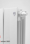 Биметаллический дизайн радиатор Royal Thermo PianoForte 300 Bianco Traffico (белый) VDR - 16 секций, нижнее правое подключение 