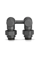 Узел нижнего подключения Varmega VMDV20-200415, 1/2"×3/4"EK НР, угловой, черный 