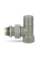 Радиаторный клапан ручной регулировки Varmega VMDV01-310404, 1/2" ВР-НР, угловой, серый 