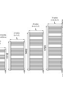 Полотенцесушитель электрический Irsap Ares Electric-Heater K 818-580 мм, EIS058K01IR01NNN, белый 
