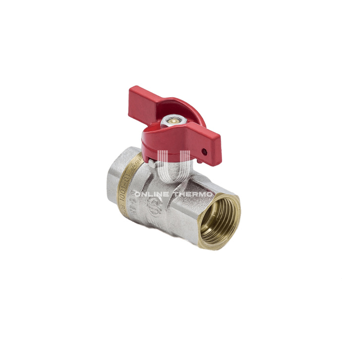 Кран шаровый Aquasfera Euro 1002-01, ВР 1/2", полнопроходной, ручка-бабочка 
