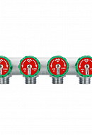 Коллектор регулирующий Varmega VM14614, 3/4", на 4 выхода 3/4"ЕК, хромированный 