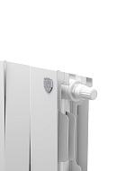 Биметаллический дизайн радиатор Royal Thermo PianoForte VD 200 Bianco Traffico (белый) VDR80 - 14 секций, нижнее правое подключение, 80мм 