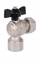 Кран шаровый угловой с накидной гайкой Stout SVB-1010-000020 3/4"x3/4" ВР-НГ, ручка-бабочка 