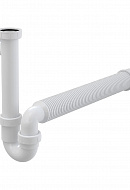 *Сифон для мойки Alcaplast A83-DN50/40, L-образный, пластиковый, с накидной гайкой 6/4", подводкой и гофрой 