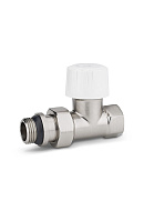 Термостатический клапан (терморегулятор) Varmega VMDV06-510404, 1/2" ВР-НР, прямой, матовый никель 