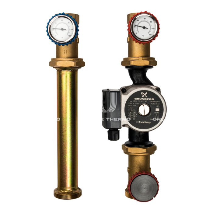 Насосная группа Stout SDG-0001-003202 DN 25 (1") прямая, с насосом Grundfos UPSO 25-65 