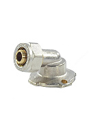 Угольник (угол) 90° с внутренней резьбой Aquasfera 7009-01, 1/2"×16 мм, компрессионный, с креплением 