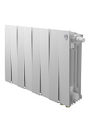 Биметаллический дизайн радиатор Royal Thermo PianoForte VD 300 Bianco Traffico (белый) VDR80 - 8 секций, нижнее правое подключение, 80мм 