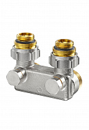 Узел нижнего подключения Oventrop 1016463, 1/2"х3/4" НГ-НР, угловой перекрестный 