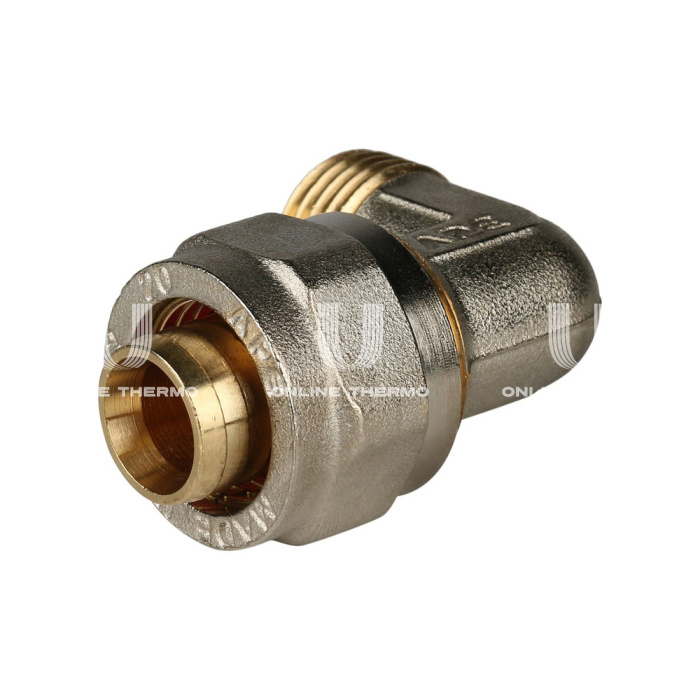 Угольник (угол) с наружной резьбой Stout SFS-0006-001220 1/2"х20, никелированный, компрессионный 