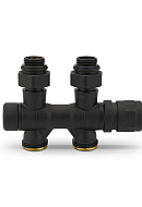 Узел нижнего подключения Varmega VMDV25-200415, 1/2"х3/4"EK, универсальный, черный 