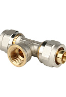 Тройник с внутренней резьбой Stout SFS-0012-001220 1/2"х20, никелированный, компрессионный 