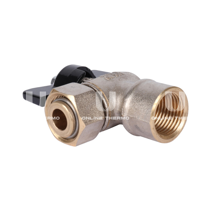 Кран шаровый угловой с накидной гайкой Stout SVB-1010-000015 1/2"x1/2" ВР-НГ, ручка-бабочка 