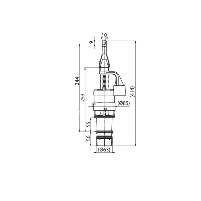 Сливной механизм Alcaplast A06E Ecology для скрытых систем инсталляции 