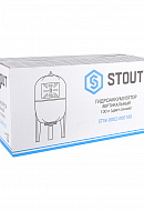 Гидроаккумулятор (расширительный бак) для водоснабжения Stout STW-0002-000100, 100 л, синий вертикальный, на ножках 
