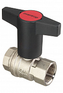 Кран шаровый Oventrop Optibal 1077112, 1 1/2" ВР-ВР, полнопроходной, ручка пластиковая удлиненная 