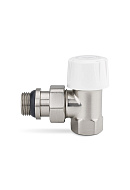 Термостатический клапан (терморегулятор) Varmega VMDV05-510404, 1/2" ВР-НР, угловой, матовый никель 