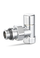 Радиаторный клапан ручной регулировки Varmega VMDV01-410404, 1/2" ВР-НР, угловой, хромированный 