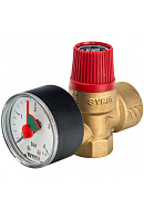Клапан предохранительный (сбросной) Watts SVM 10004647 1/2"х3/4" ВР, 2.5 бар, мембранный, с манометром 