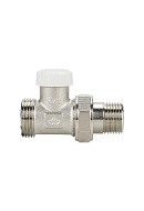 Запорный радиаторный клапан (вентиль) ручной регулировки Varmega VM10302, 1/2" x 3/4"EK НР, прямой 