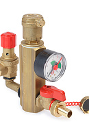 Группа безопасности котла Giacomini R554EY001, 1", латунь, с манометром 