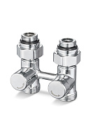 Узел нижнего подключения Varmega VMDV21-400415, 1/2"×3/4"EK НР, прямой, хром 