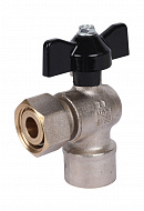 Кран шаровый угловой с накидной гайкой Stout SVB-1010-000015 1/2"x1/2" ВР-НГ, ручка-бабочка 