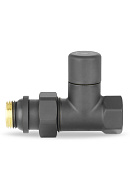Радиаторный клапан ручной регулировки Varmega VMDV02-210404, 1/2" ВР-НР, прямой, черный 
