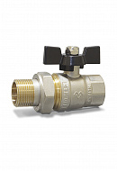 Кран шаровый с разъемным соединением Varmega Toro VM02601 1/2" НР-ВР, полнопроходной, ручка-бабочка 