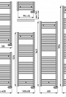 Полотенцесушитель электрический Zehnder Aura PBEZ-120-50/MQ 9016 1200-500 мм, белый 