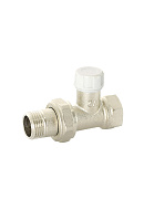 Запорный радиаторный клапан (вентиль) ручной регулировки Uni-fitt 170N3000 3/4" ВР-НР, прямой 